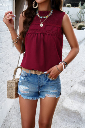 Boho zomertop met ruches aan de hals