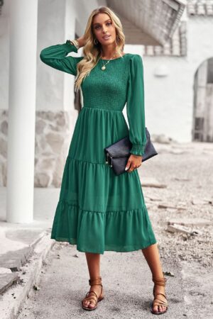 Casual Green Boho Dress Style