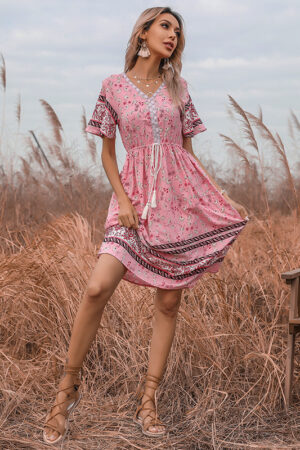 Summer Floral Boho Dress Style
