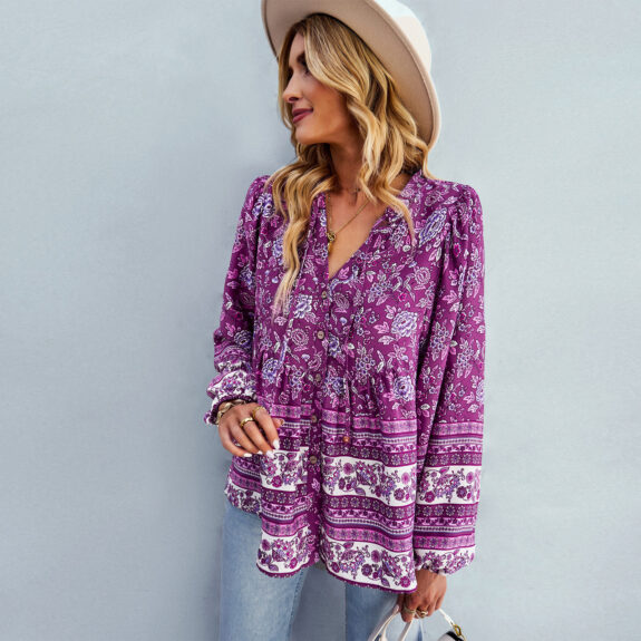 Eleganta boho tunika rudenim