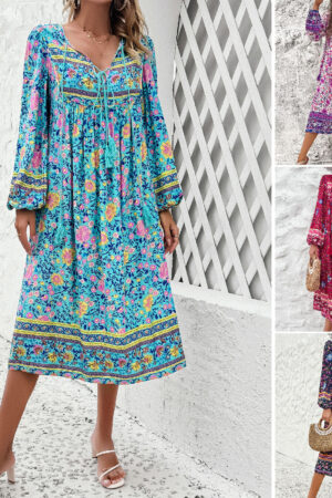 Stylisches Boho-Kleid für die Feiertage