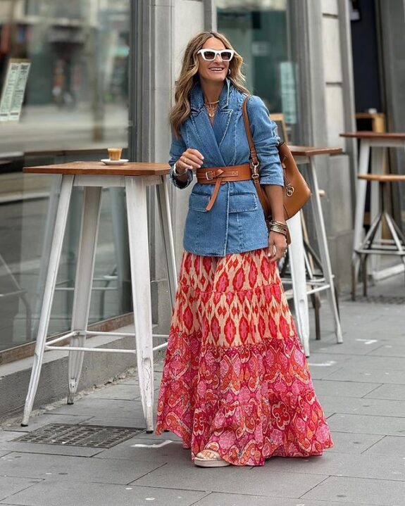 Chic Bohemian Skirt with Hem