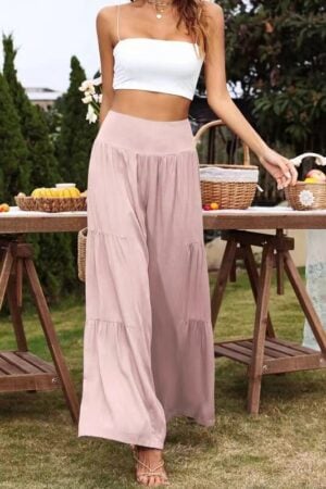 Pantalon évasé pour femmes, coupe ample