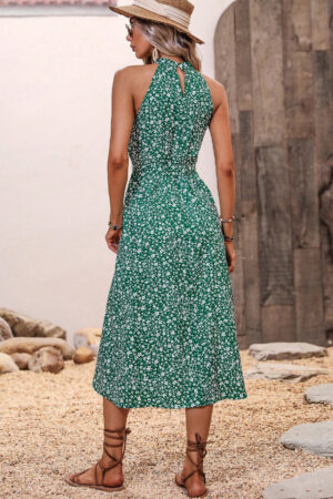 Robe Halter Fleurie Boho Été