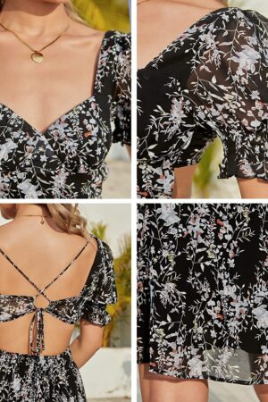 Elegantní boho šaty s výstřihem do V