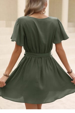 Robe d'été Boho à manches volantes