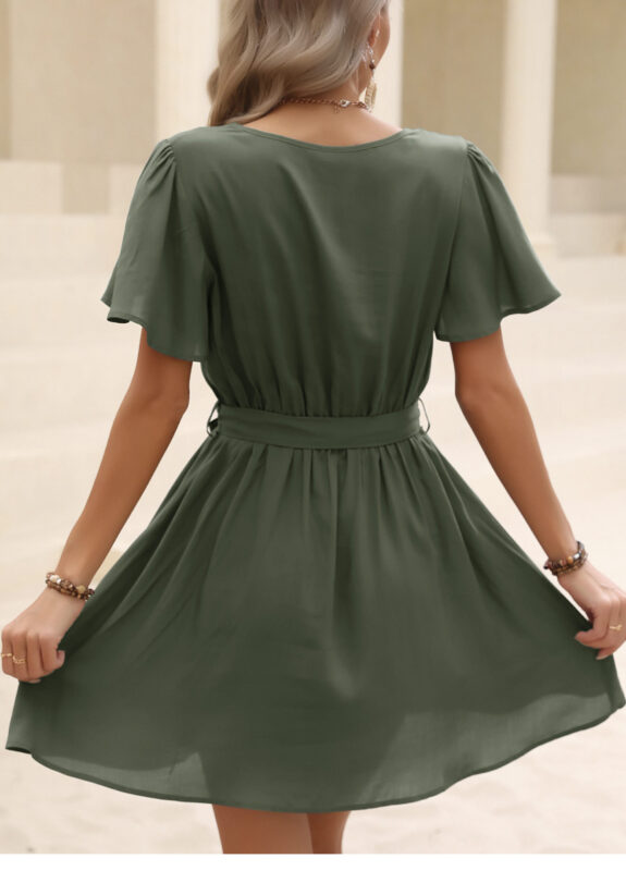 Robe d'été Boho à manches volantes