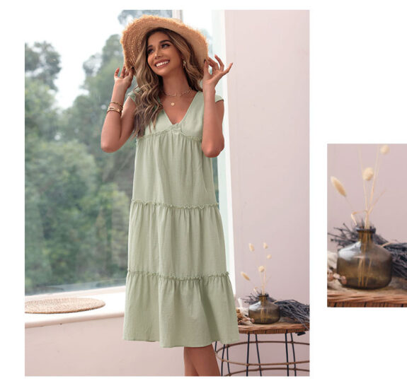 Cotton Linen Boho Dress