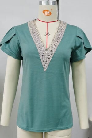 Şık Deniz Mavisi Boho Tunik Bluz