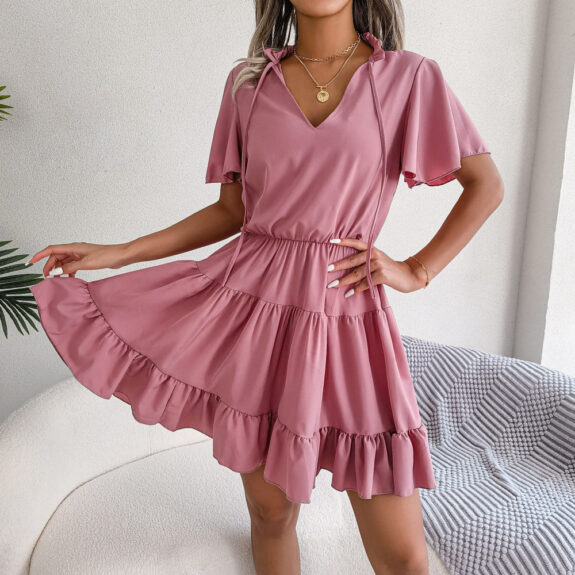 Ruffled Boho Dress for Vacations
