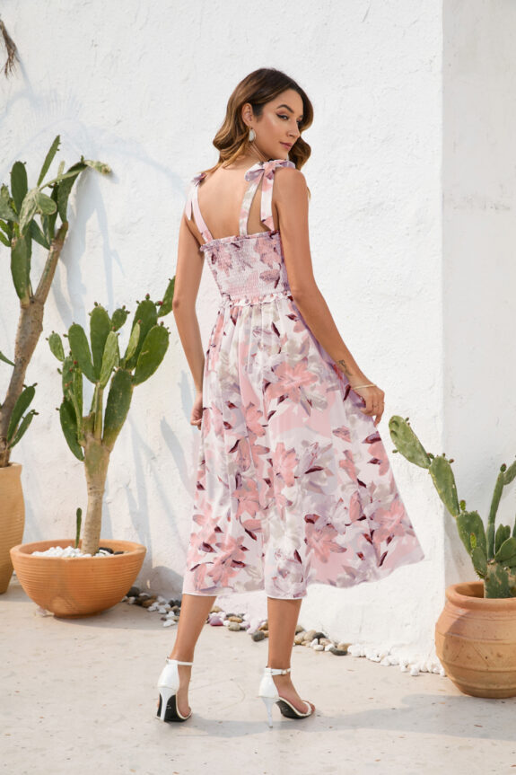 Stylish Boho Floral Vacation Dress