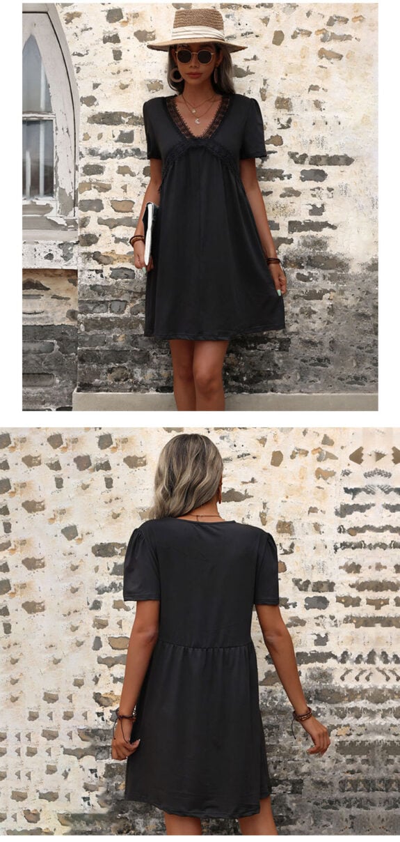 Trendiges böhmisches lockeres Sommerkleid