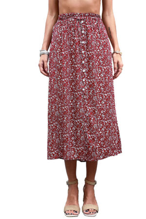 Chic bohemsk blomstrete skjørt Delight