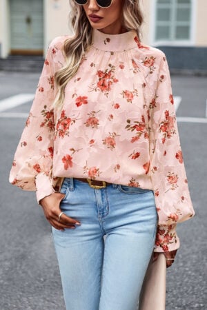 Elegant Boho Blouse Floral Print