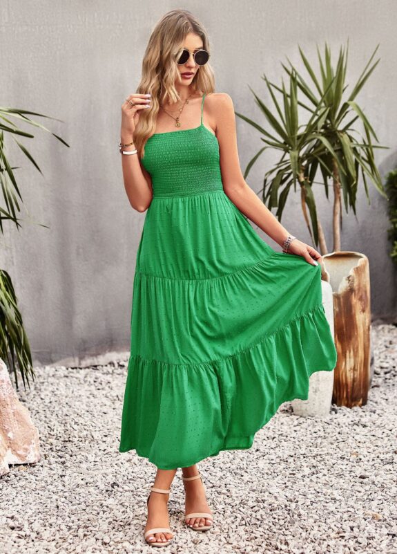 Flowy Brown Boho Maxi Dress