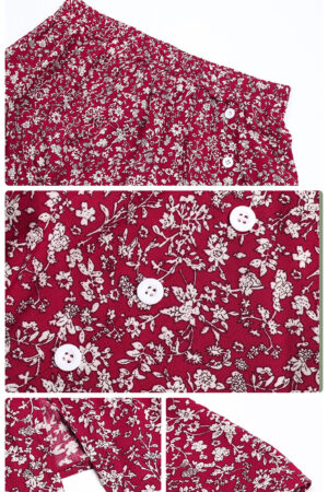 Sommerskjørt med boho-blomsterprint