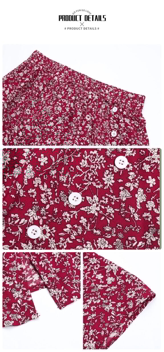 Sommerskjørt med boho-blomsterprint