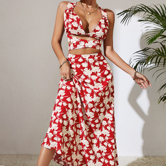 Schmeichelhaftes Rotes Boho Kleid Stil