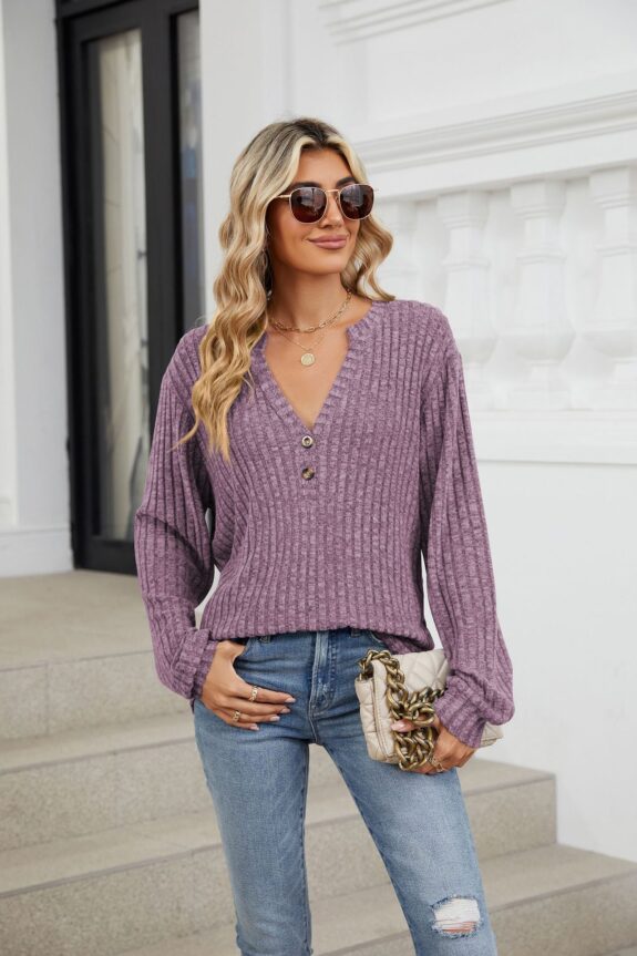 Stylish Ribbed Boho Fashion Top