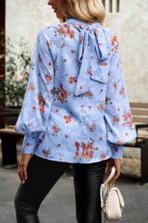 Elegant Boho Blouse Floral Print