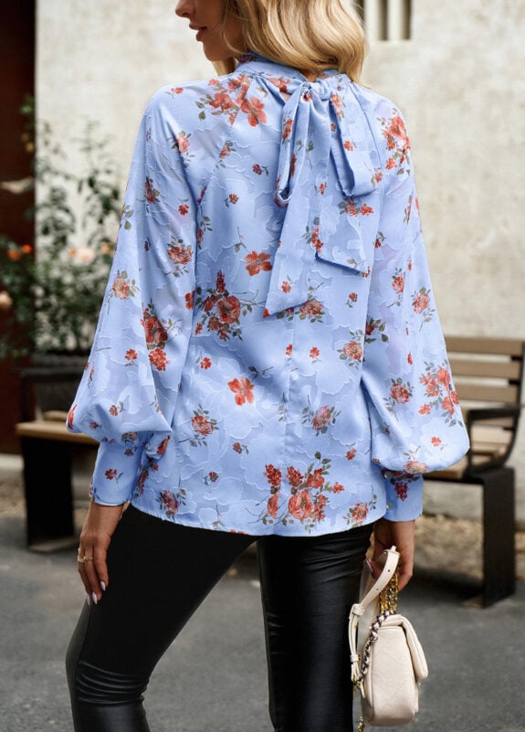 Elegant Boho Blouse Floral Print