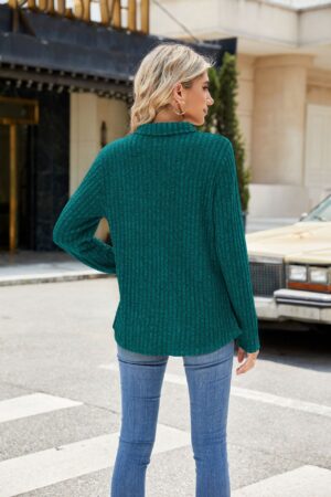 Stylish Ribbed Boho Pullover Top