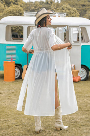 Fließender Boho-Kimono im Strandstil