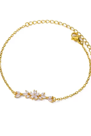 Elegante Gouden Boho Bloem Armband