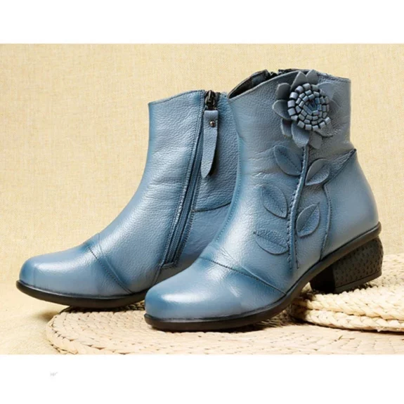 Handmade Leather Boho Ankle Boots