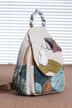 Versatile Canvas Boho Backpack Bag