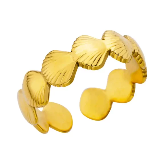 Trendy Gold Shell Boho Ring