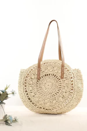 Tas Musim Panas Raffia Boho Kasual