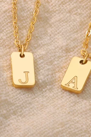 Tiny Boho Initial Pendant Necklace