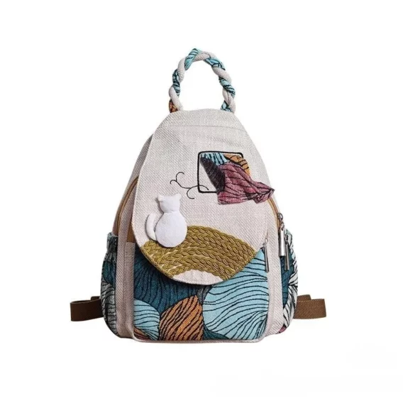 Stylish Boho Backpack with Zipper