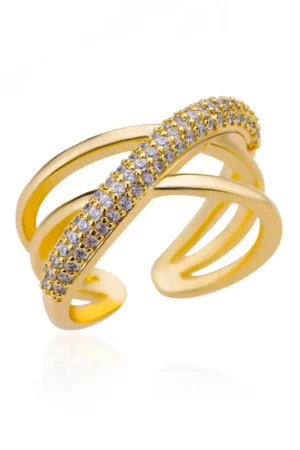 Boho Elegante Zirkon Kreuzringe