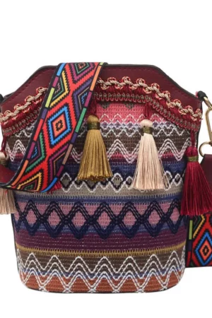 Colorful Boho Bag with Tassels