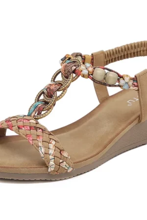 Boho Wedge Sandals for Women