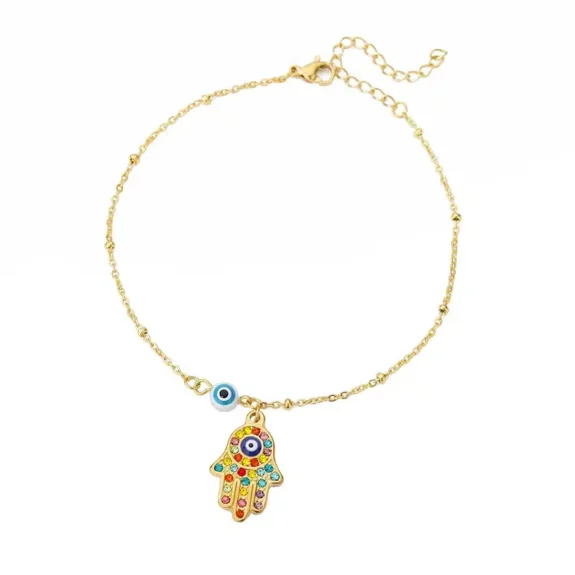 Trendy Fatima Hand Anklet Jewelry