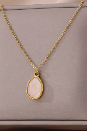 Boho Stein Anhänger Kette Damen