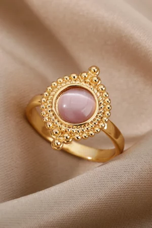 Boho Opal Stainless Steel Ring