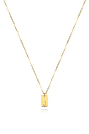 Tiny Boho Initial Pendant Necklace