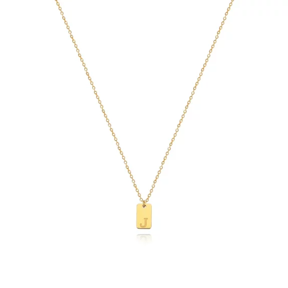 Tiny Boho Initial Pendant Necklace