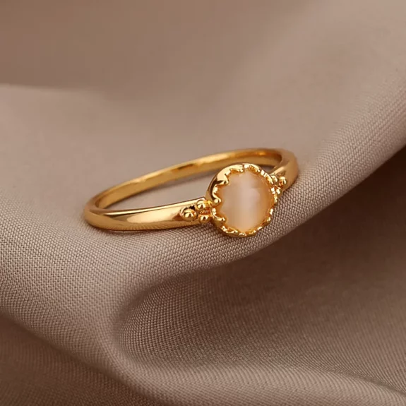 Opal Natural Stone Boho Ring