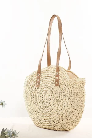 Tas Bahu Boho Rotan yang Chic