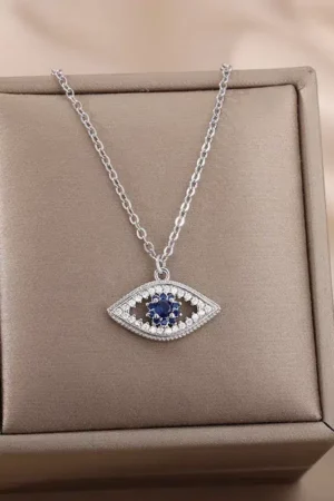 Stainless Steel Turkish Eye Necklace
