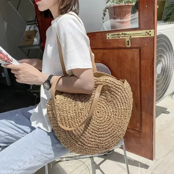 Tas Anyaman Boho Buatan Tangan Vintage
