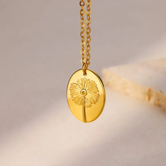 Superbe collier boho en or