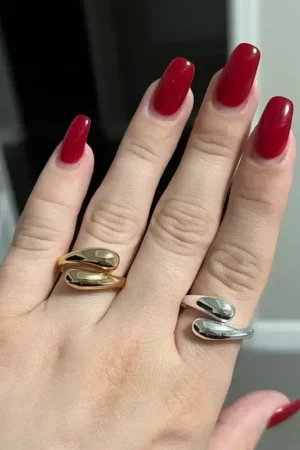 Geometrik Boho Çift Yüzük Seti
