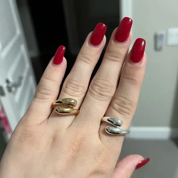 Geometrik Boho Çift Yüzük Seti