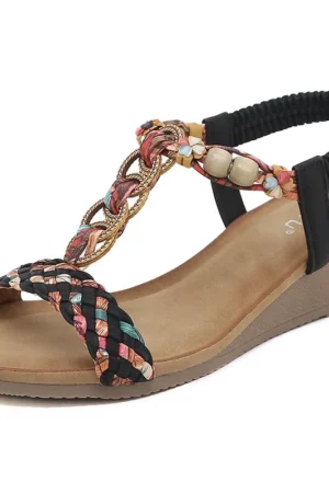 Boho Wedge Sandals for Women